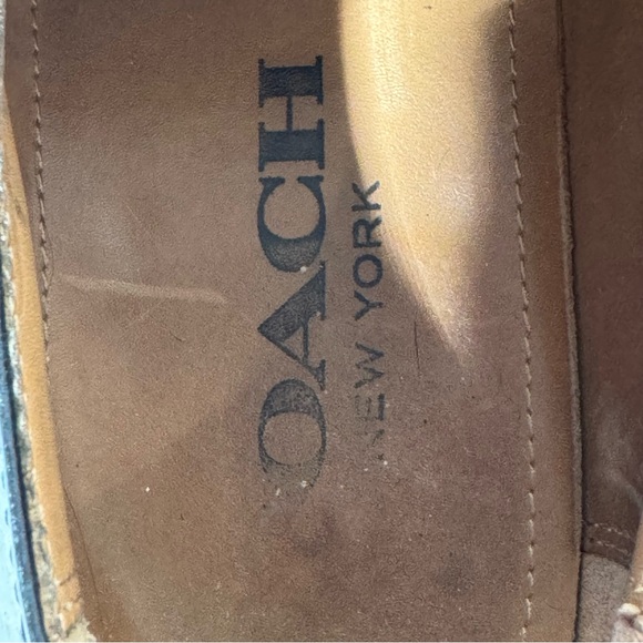 Coach New York Men’s Black‎ Leather Oxfords with Buckle size 8.5